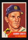 1953 Topps Baseball Card #36 Johnny Groth St Louis Browns