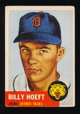 1953 Topps Baseball Card #165 Billy Hoeft Detroit Tigers (Light Creases Fro