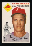 1954 Topps Baseball Card #45 Hall of Famer Richie Ashburn Philadelphia Phil