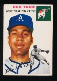 1954 Topps Baseball Card #132 Bob Trice Philadelphia Athletics (Light Creas