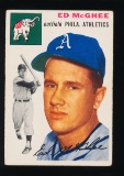 1954 Topps Baseball Card #215 Ed McGhee Philadelphia Athletics