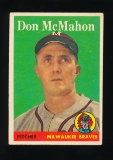 1958 Topps Baseball Card #147 Don McMahon Milwaukee Braves