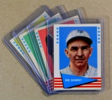 (4) 1961 Fleer Greats Baseball Cards: Bob Shawkey, Baker-Cobb-Wheat, Wes Fe