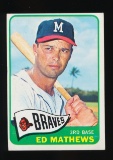 1965 Topps Baseball Card #500 Hall of Famer Eddie MathewsMilwaukee Braves
