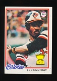 1978  Topps ROOKIE Baseball Card #36 Rookie Hall of Famer Eddie Murray Balt