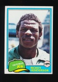 1981 Topps Baseball Card #261 Hall of Famer Rickey Henderson Oakland A's
