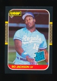 1987 Leaf RATED ROOKIE Baseball Card #35 Rookie Bo Jackson Kansas City Roya