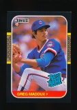 1987 Leaf RATED ROOKIE Baseball Card #36 Rookie Greg Maddux Chicago Cubs