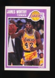 1990 Fleer Basketball Card #80 James Worthy Los Angeles Lakers