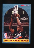 1990 NBA Hoops ROOKIE Basketball Card All Star Rookie Team: David Robinson-