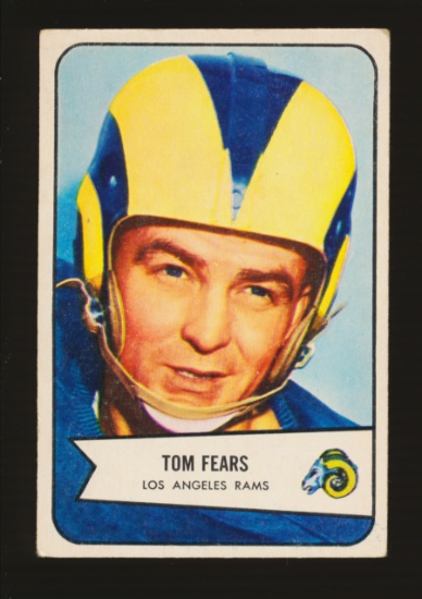 1954 Bowman Football Card #20 Hall of Famer Tom Fears Los Angeles Rams