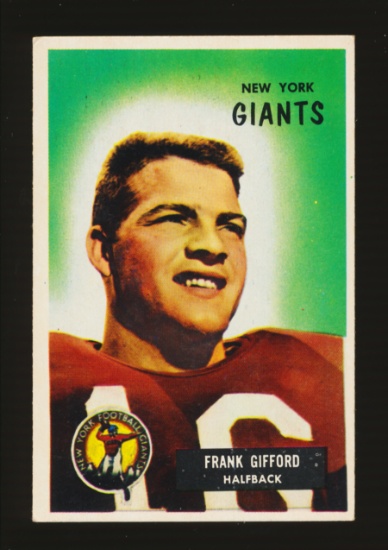 1955 Bowman Football Card #7 Hall of Famer Frank Gifford New York Giants