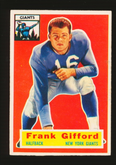 1956 Bowman Football Card #53 Hall of Famer Frank Gifford New York Giants