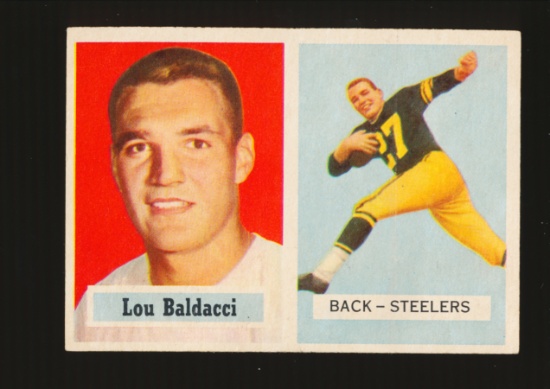 1957 Bowman Football Card #4 Lou Baldacci Pittsburgh Steelers