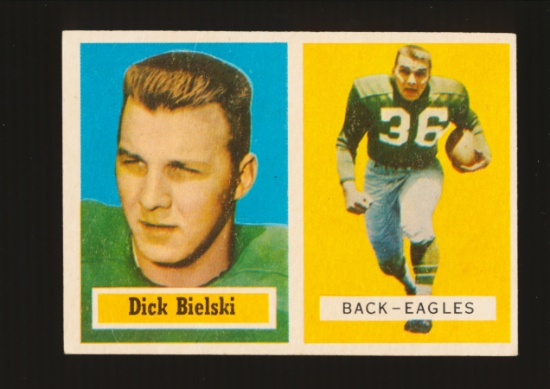 1957 Bowman Football Card #13 Dick Bielski Philadelphia Eagles