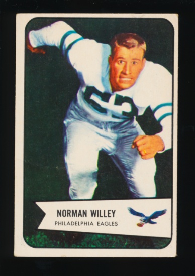 1954 Bowman Football Card #21 Norman Willey Philadelphia Eagles