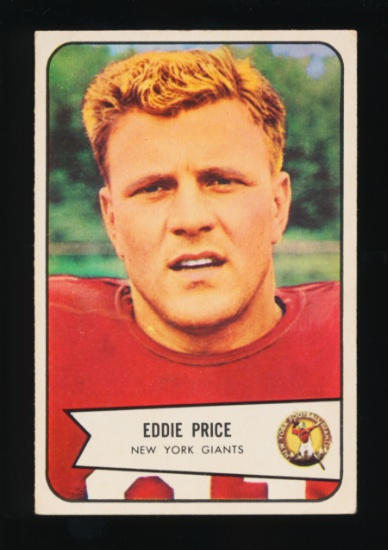 1954 Bowman Football Card #86 Eddie Price New York Giants