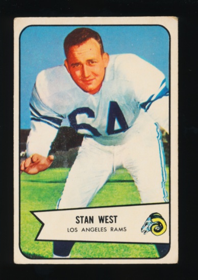 1954 Bowman Football Card #103 Stan West Los Angeles Rams
