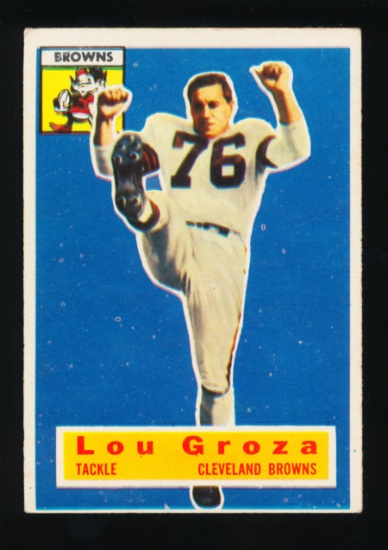 1956 Topps Football Card #9 Hall of Famer Lou Groza Cleveland Browns