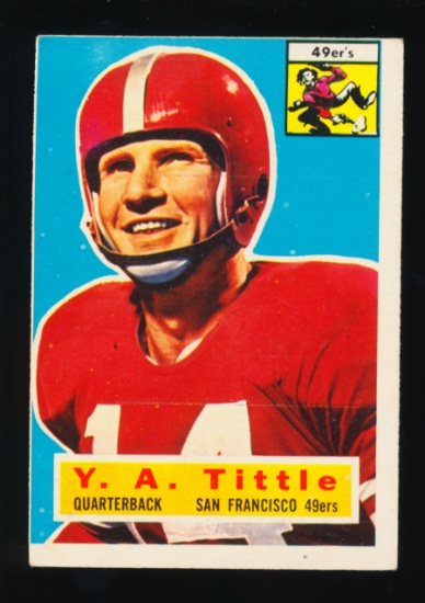 1956 Topps Football Card #86 Hall of Famer Y.A. Tittle San Francisco 49ers