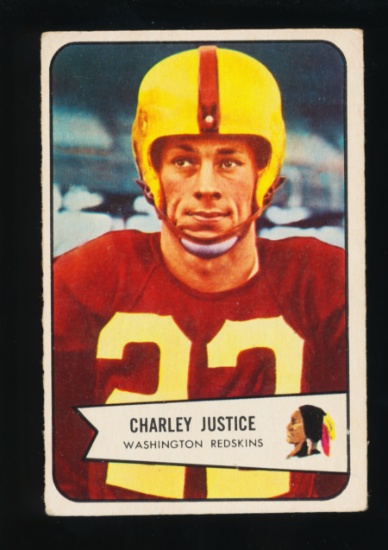 1954 Bowman Football Card #39 Charley Justice Washington Redskins