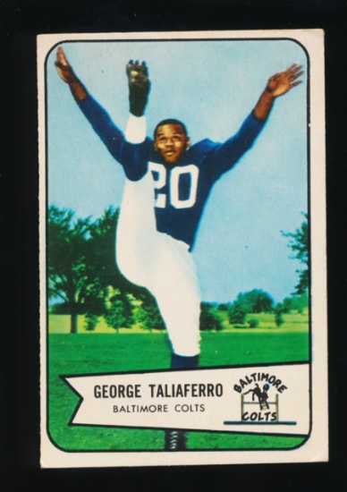 1954 Bowman Football Card #50 George Taliaferro Baltimore Colts