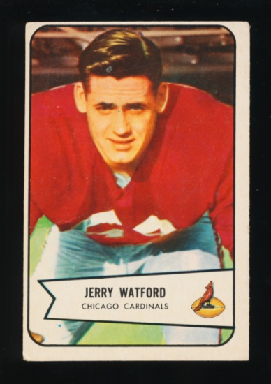 1954 Bowman Football Card #107 Jerry Watford Chicago Cardinals