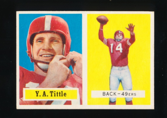 1957 Topps Football Card #30 Hall of Famer YA Tittle San Francisco 49ers