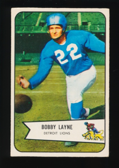 1954 Bowman Football Card #53 Hall of Famer Bobby Layne Detroit Lions