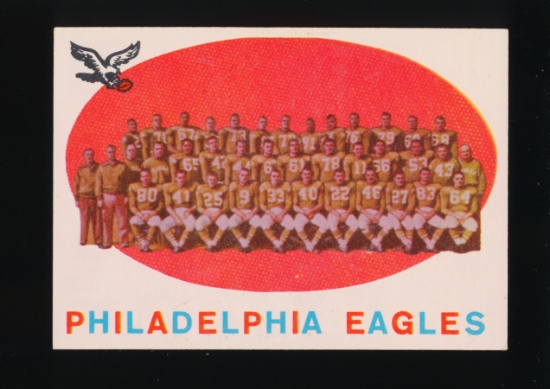 1959 Topps Football Card #31 Philadephia Eagles Team/Checklist