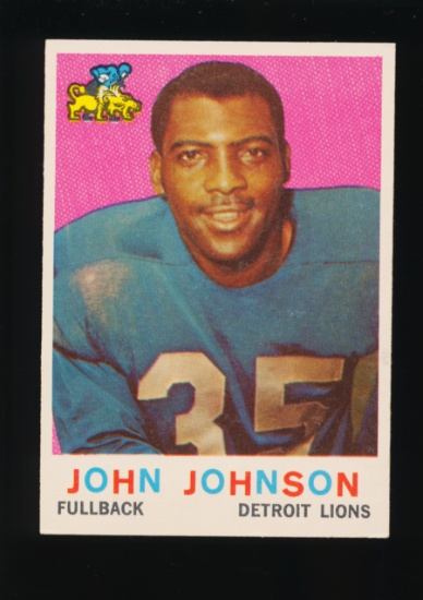 1959 Topps Football Card #44 Hall of Famer John Johnson Detroit Lions