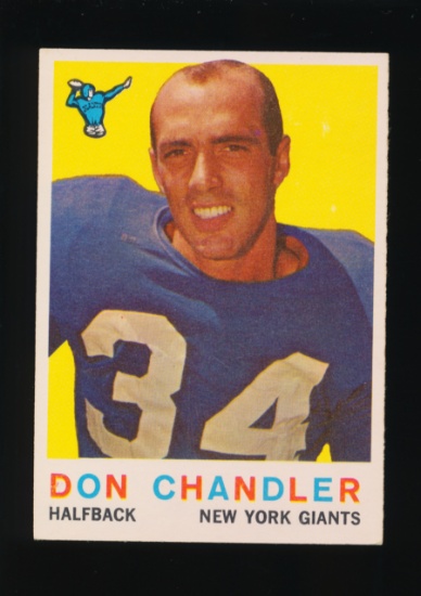 1959 Topps Football Card #49 Don Chandler New York Giants
