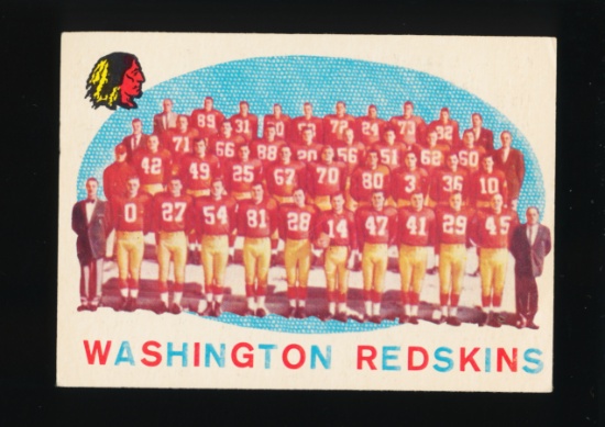 1959 Topps Football Card #91 Washington Redskins/Checklist