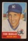 1953 Topps Baseball Card #132 Tom Morgan New York Yankees. Reverse Stain