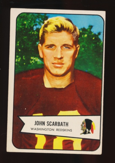 1954 Bowman Football Card #3 John Scarbath Washington Redskins