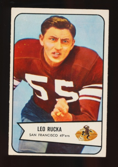 1954 Bowman Football Card #18 Leo Rucka San Francisco 49ers