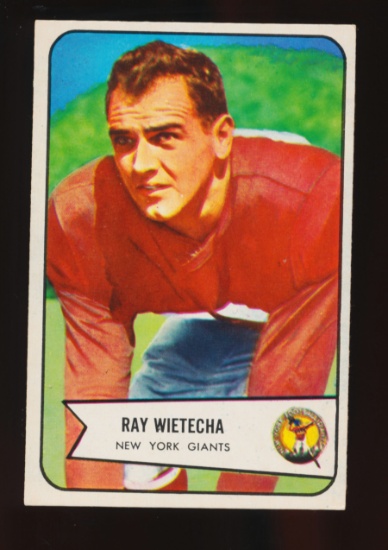 1954 Bowman Football Card #31 Ray Wietecha New York Giants