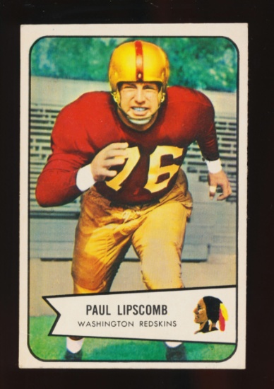 1954 Bowman Football Card #83 Paul Lipscomb Washington Redskins