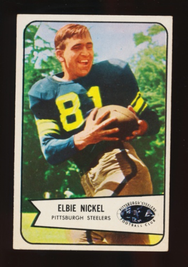 1954 Bowman Football Card #108 Elbert Nickel Pittsburgh Steelers