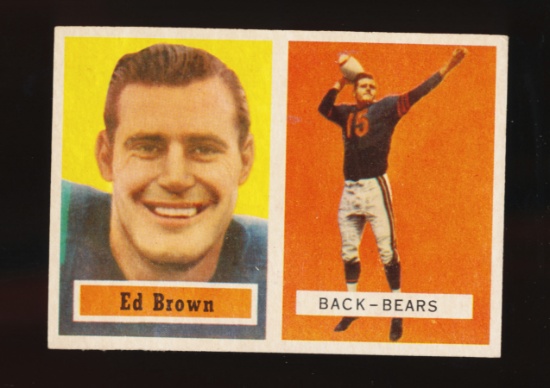 1957 Topps Football Card #43 Ed Brown Chicago Bears