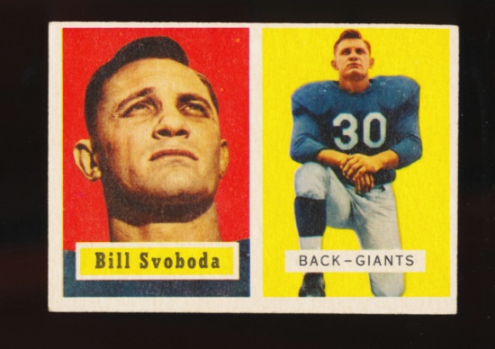 1957 Topps Football Card #153 Bill Svoboda New York Giants