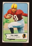 1954 Bowman Football Card #98 Paul Barry Washington Redskins