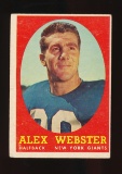 1958 Topps Football Card #30 Alex Webster New York Giants