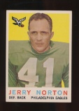 1959 Topps Football Card #79 Jerry Norton Philadelphia Eagles