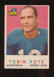 1959 Topps Football Card #170 Tobin Rote Detroit Lions