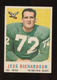 1959 Topps Football Card #174 Jess Richardson Philadelphia Eagles