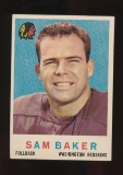 1959 Topps Football Card #175 Sam Baker Washington Redskins