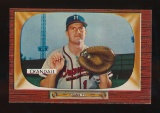 1955 Bowman Baseball Card #217 Del Crandall Milwaukee Braves