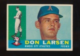 1960 Topps Baseball Card #353 Don Larsen Kansas City Athletics. Creased Fro