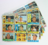 (59) 1960 Topps Baseball Cards. Mostly EX Conditions